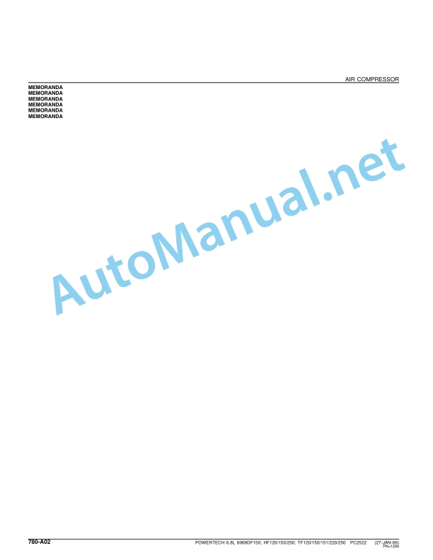 John Deere Powertech 6.8L-6068 OEM Engines (PE CD TO) Parts Catalog PC2522 January 2006 5 John Deere Powertech 6.8L-6068 OEM Engines (PE CD TO) Parts Catalog PC2522 January 2006 - Image 5