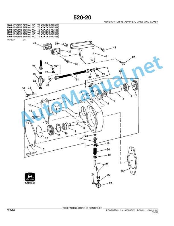 John Deere POWERTECH 6.8L 6068HF150 Parts Catalog PC8425 JUL-09 4 John Deere POWERTECH 6.8L 6068HF150 Parts Catalog PC8425 JUL-09 - Image 4