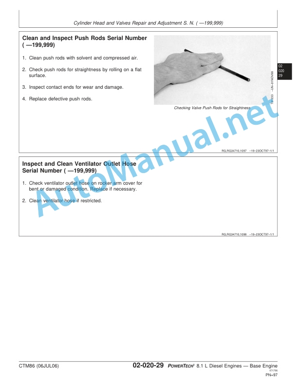 Alternative view of John Deere POWERTECH 8.1 L Diesel Engines Base Engine Component Technical Manual CTM86 706