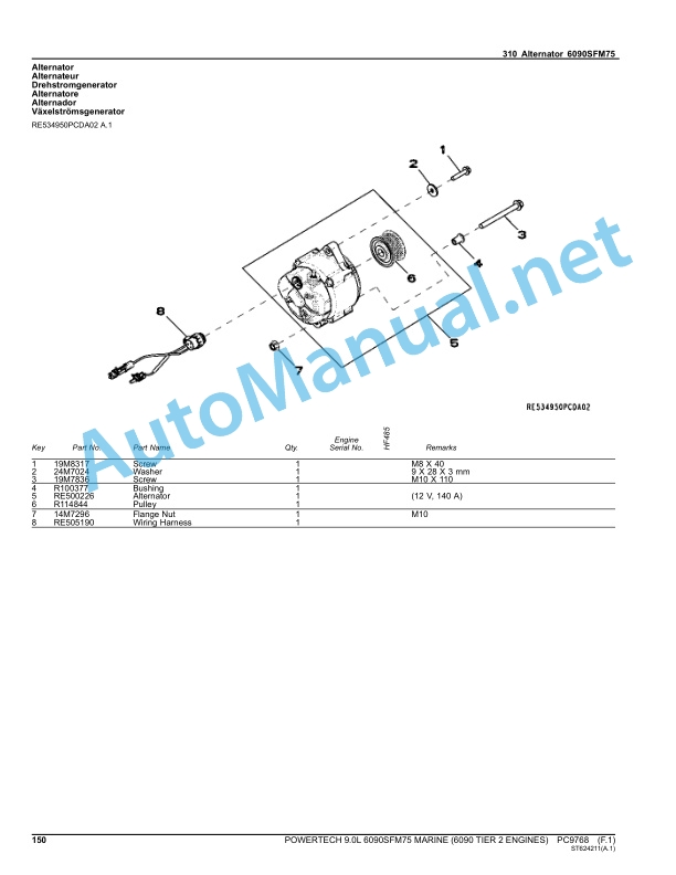 John Deere POWERTECH 9.0L 6090SFM75 Marine (6090 Tier 2 Engines) Parts Catalog PC9768 Jan-16 3 John Deere POWERTECH 9.0L 6090SFM75 Marine (6090 Tier 2 Engines) Parts Catalog PC9768 Jan-16 - Image 3