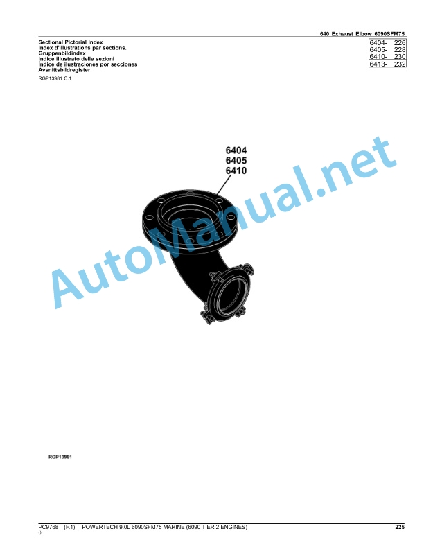 John Deere POWERTECH 9.0L 6090SFM75 Marine (6090 Tier 2 Engines) Parts Catalog PC9768 Jan-16 4 John Deere POWERTECH 9.0L 6090SFM75 Marine (6090 Tier 2 Engines) Parts Catalog PC9768 Jan-16 - Image 4