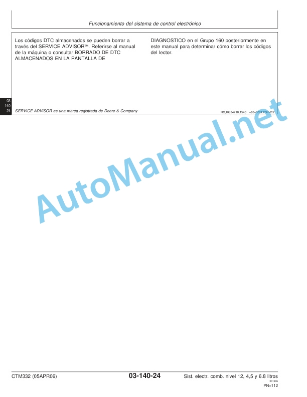 Alternative view of John Deere POWERTECH Diesel Engines 4.5 and 6.8 Liters Technical Manual 05APR06 Spanish