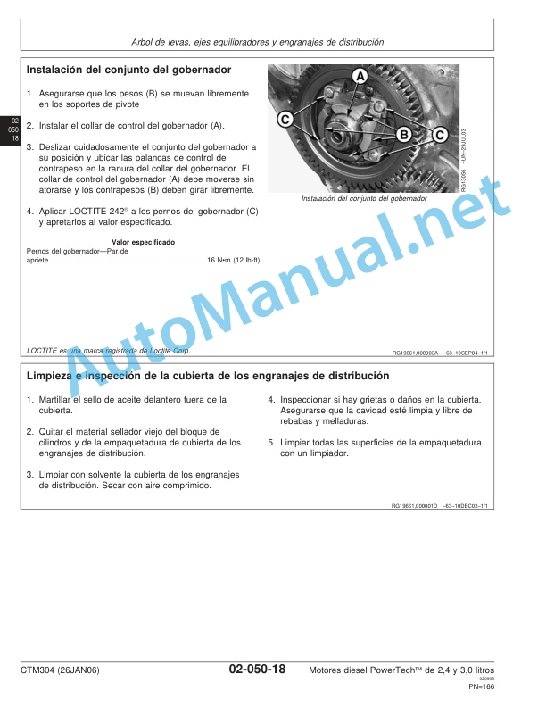 John Deere POWERTECH Diesel Engines of 2.4 and 3.0 liters Component Technical Manual CTM304 26 Jan 06 Spanish 3 John Deere POWERTECH Diesel Engines of 2.4 and 3.0 liters Component Technical Manual CTM304 26 Jan 06 Spanish - Image 3