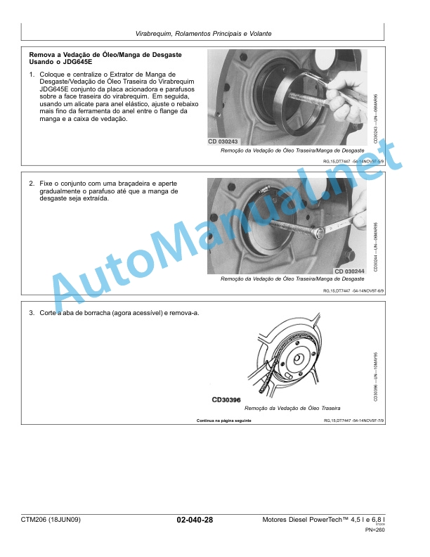 John Deere PowerTech Plus 4.5L and 6.8L Diesel Engines Base Component Technical Manual CTM206 18-Jun-09 Portuguese 3 John Deere PowerTech Plus 4.5L and 6.8L Diesel Engines Base Component Technical Manual CTM206 18-Jun-09 Portuguese - Image 3