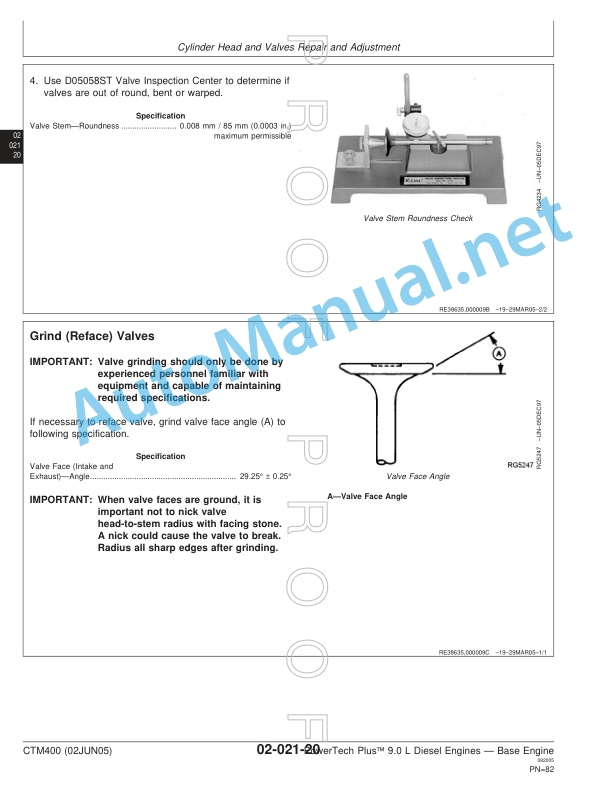 Alternative view of John Deere PowerTech Plus 9.0 L Tier 3 Stage IIIA OEM Diesel Engines TECHNICAL MANUAL CTM400 02JUN05