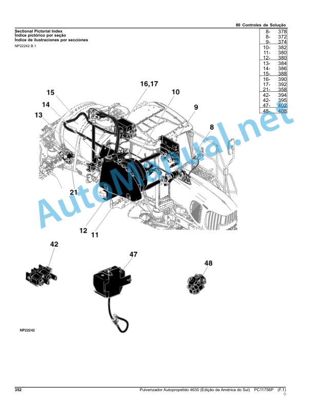 John Deere Pulverizador Autopropelido 4630 (South America Edition) Parts Catalog PC11756P August 2014 Portuguese 4 John Deere Pulverizador Autopropelido 4630 (South America Edition) Parts Catalog PC11756P August 2014 Portuguese - Image 4