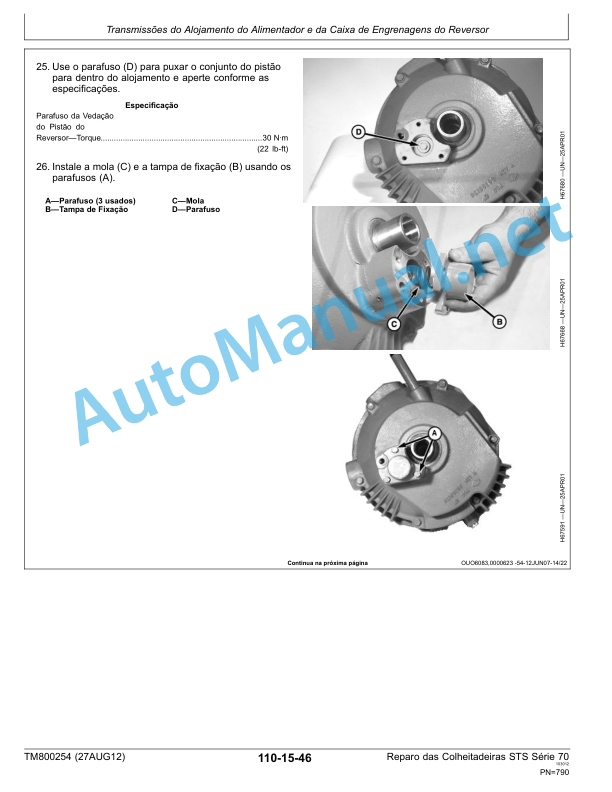 John Deere Repair of Harvesters 9470 STS, 9570 STS, 9670 STS and 9770 STS Technical Manual TM800254 27AUG12 Portuguese 4 John Deere Repair of Harvesters 9470 STS, 9570 STS, 9670 STS and 9770 STS Technical Manual TM800254 27AUG12 Portuguese - Image 4