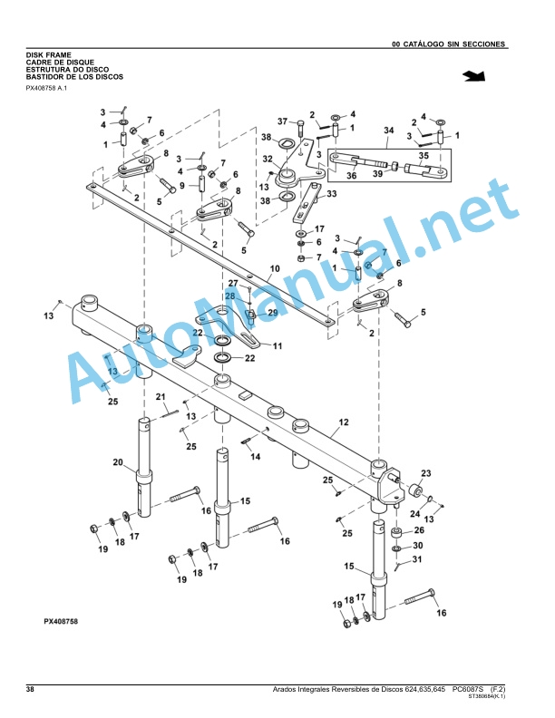 John Deere Reversible Integral Disk Harrows 624,635,645 Parts Catalog PC6087S August 2020 Spanish 4 John Deere Reversible Integral Disk Harrows 624,635,645 Parts Catalog PC6087S August 2020 Spanish-4