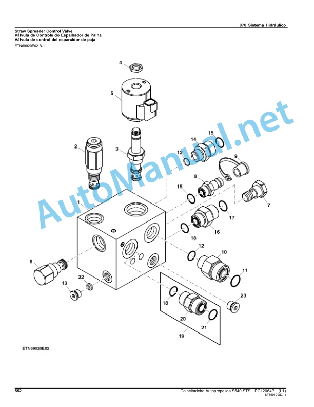 John Deere S540 STS Self-Propelled Harvester Parts Catalog PC12064P May 2014 Portuguese 3 John Deere S540 STS Self-Propelled Harvester Parts Catalog PC12064P May 2014 Portuguese - Image 3