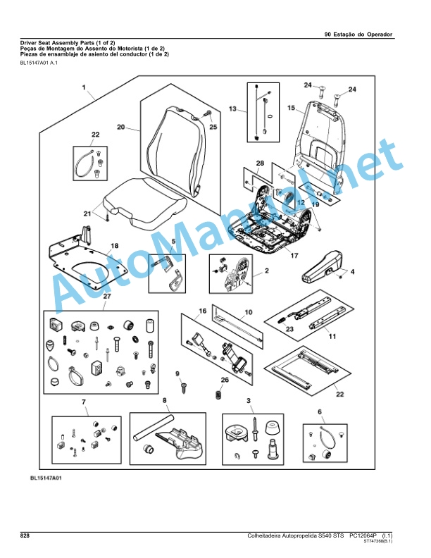 John Deere S540 STS Self-Propelled Harvester Parts Catalog PC12064P May 2014 Portuguese 4 John Deere S540 STS Self-Propelled Harvester Parts Catalog PC12064P May 2014 Portuguese - Image 4