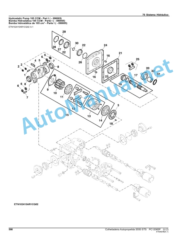 John Deere Self-Propelled Combine S550 STS Parts Catalog PC12065P May 2016 Portuguese 3 John Deere Self-Propelled Combine S550 STS Parts Catalog PC12065P May 2016 Portuguese - Image 3