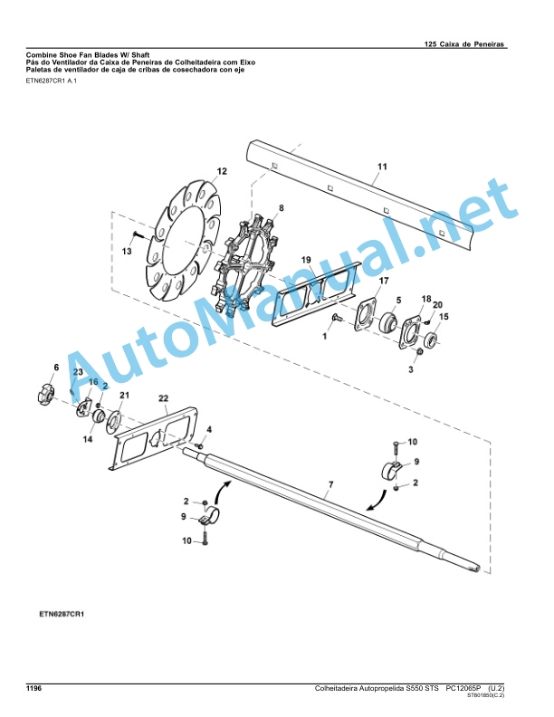 John Deere Self-Propelled Combine S550 STS Parts Catalog PC12065P May 2016 Portuguese 5 John Deere Self-Propelled Combine S550 STS Parts Catalog PC12065P May 2016 Portuguese - Image 5