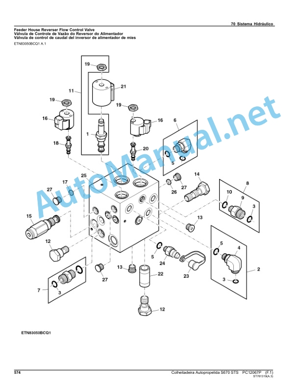 John Deere Self-Propelled Combine S670 STS Parts Catalog PC12067P March 2014 Portuguese 3 John Deere Self-Propelled Combine S670 STS Parts Catalog PC12067P March 2014 Portuguese - Image 3