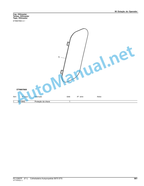 John Deere Self-Propelled Combine S670 STS Parts Catalog PC12067P March 2014 Portuguese 4 John Deere Self-Propelled Combine S670 STS Parts Catalog PC12067P March 2014 Portuguese - Image 4