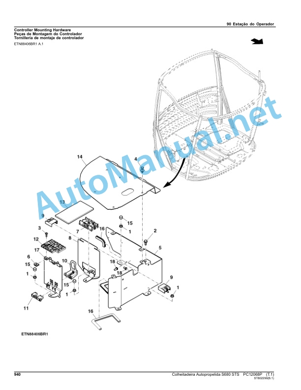 John Deere Self-Propelled Combine S680 STS Parts Catalog PC12068P June 2016 Portuguese 4 John Deere Self-Propelled Combine S680 STS Parts Catalog PC12068P June 2016 Portuguese - Image 4