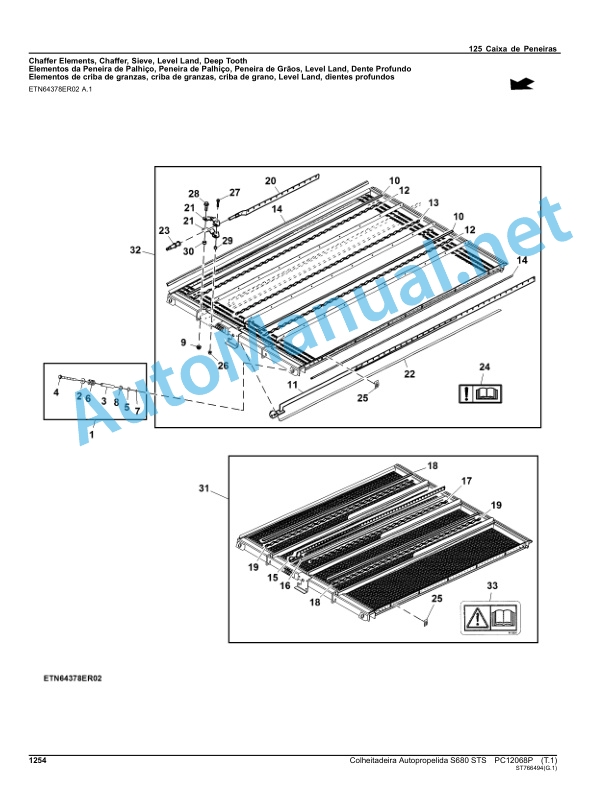 John Deere Self-Propelled Combine S680 STS Parts Catalog PC12068P June 2016 Portuguese 5 John Deere Self-Propelled Combine S680 STS Parts Catalog PC12068P June 2016 Portuguese - Image 5