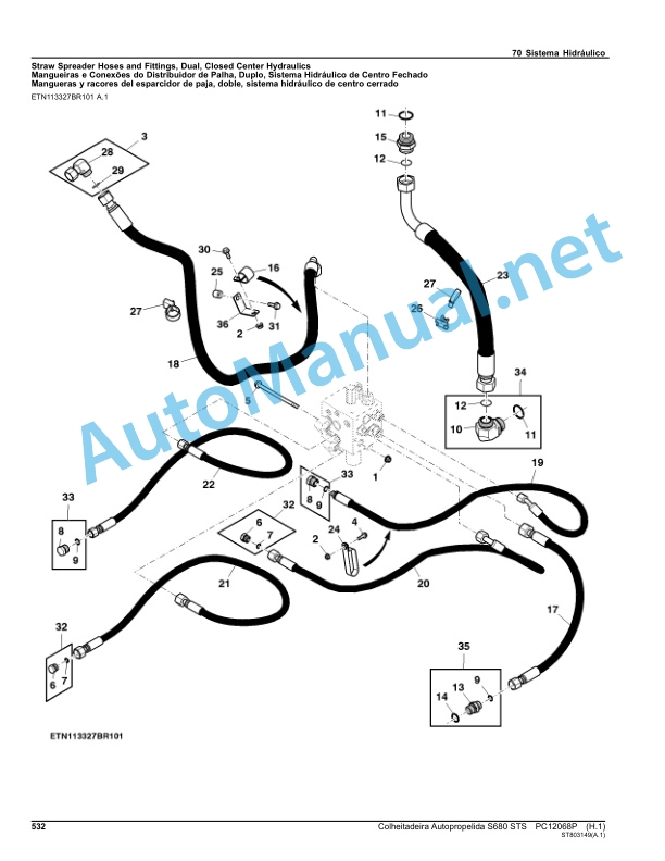 John Deere Self-Propelled Combine S680 STS Parts Catalog PC12068P September 2014 Portuguese 3 John Deere Self-Propelled Combine S680 STS Parts Catalog PC12068P September 2014 Portuguese-3