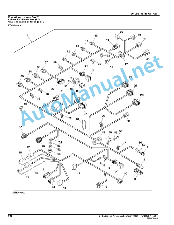 John Deere Self-Propelled Harvester S550 STS Parts Catalog PC12065P August 2014 Portuguese 4 John Deere Self-Propelled Harvester S550 STS Parts Catalog PC12065P August 2014 Portuguese - Image 4