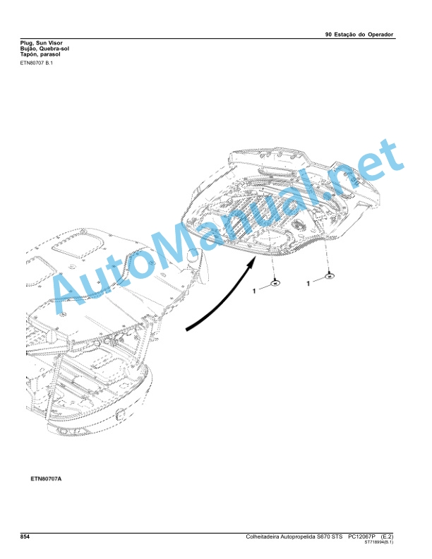 John Deere Self-Propelled Harvester S670 STS Parts Catalog PC12067P January 2014 Portuguese 4 John Deere Self-Propelled Harvester S670 STS Parts Catalog PC12067P January 2014 Portuguese - Image 4