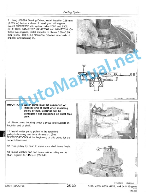 John Deere Series 300 3179, 4239, 6359, 4276, and 6414 Diesel Engines Component Technical Manual CTM4 (28OCT95) October 28, 1995 4 John Deere Series 300 3179, 4239, 6359, 4276, and 6414 Diesel Engines Component Technical Manual CTM4 (28OCT95) October 28, 1995 - Image 4