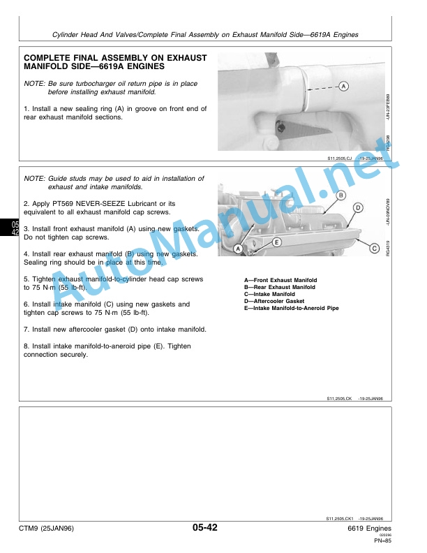 John Deere Series 500 6619 Diesel Engines Component Technical Manual CTM9 25JAN96 2 John Deere Series 500 6619 Diesel Engines Component Technical Manual CTM9 25JAN96-2