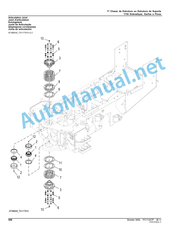 John Deere Skidder 948L Parts Catalog PC11347P Mar-15 Portuguese 4 John Deere Skidder 948L Parts Catalog PC11347P Mar-15 Portuguese - Image 4