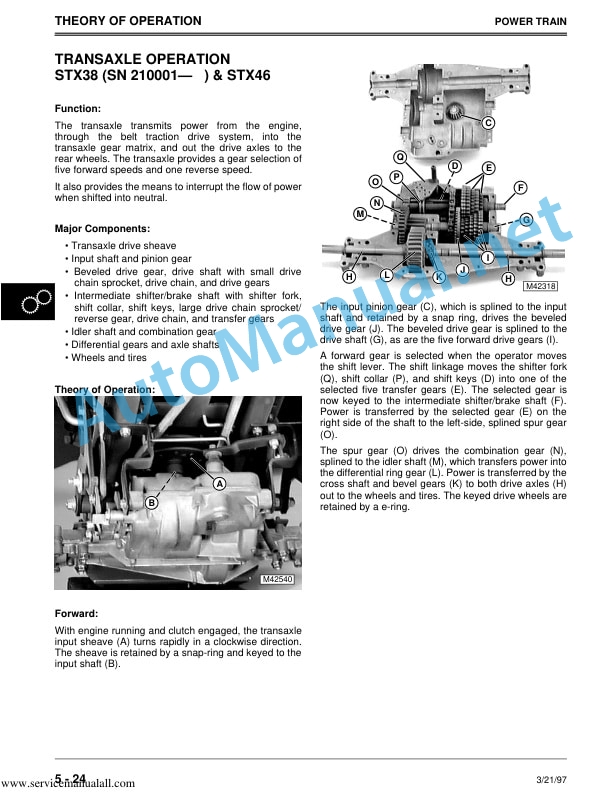 John Deere STX30, STX38, and STX46 Lawn Tractors Technical Manual TM1561 15Mar97 4 John Deere STX30, STX38, and STX46 Lawn Tractors Technical Manual TM1561 15Mar97 - Image 4