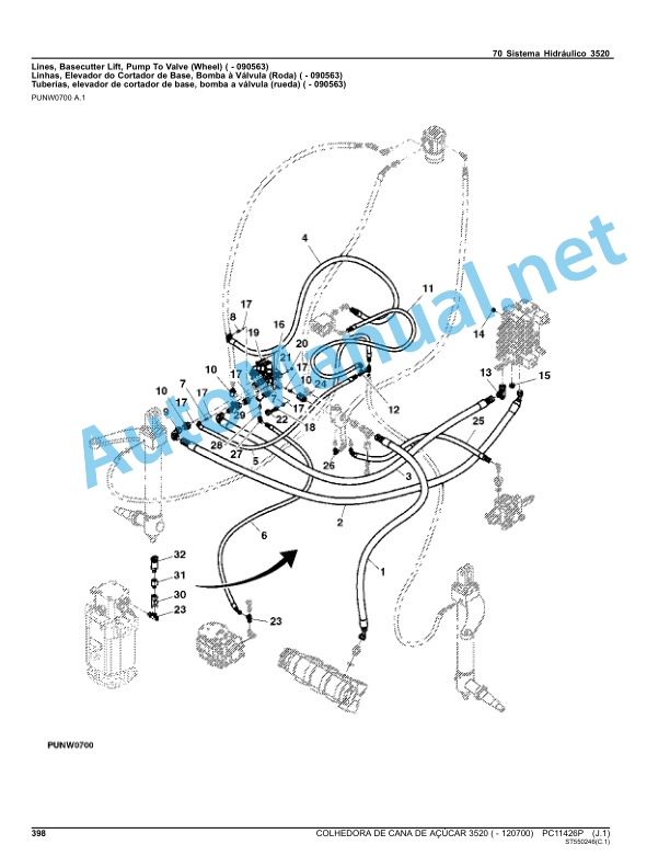 John Deere Sugar Cane Harvester 3520 Parts Catalog PC11426P MAR-15 Portuguese 3 John Deere Sugar Cane Harvester 3520 Parts Catalog PC11426P MAR-15 Portuguese - Image 3