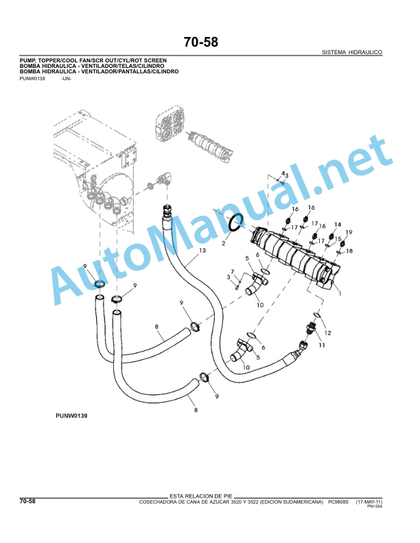 John Deere SUGAR CANE HARVESTER 3520,3522 Parts Catalog PC9808S May-11 Spanish 3 John Deere SUGAR CANE HARVESTER 3520,3522 Parts Catalog PC9808S May-11 Spanish - Image 3