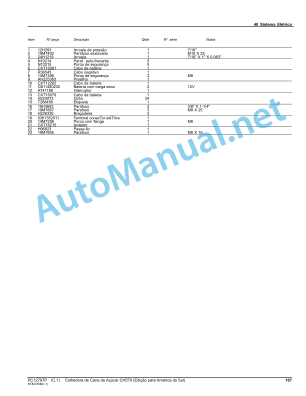 John Deere Sugar Cane Harvester CH570 (South America Edition) Parts Catalog PC12797P February 2016 Portuguese 2 John Deere Sugar Cane Harvester CH570 (South America Edition) Parts Catalog PC12797P February 2016 Portuguese-2