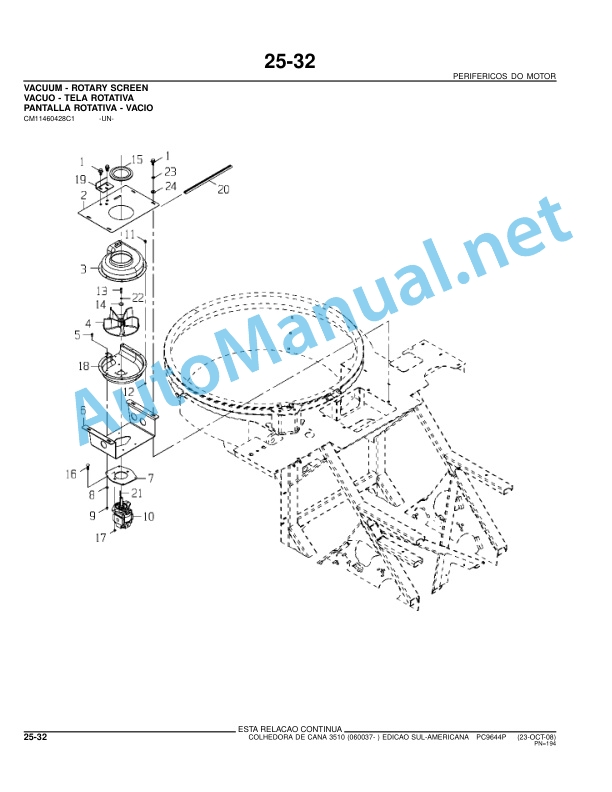 John Deere Sugarcane Harvester 3510 Parts Catalog PC9644P 23-AUG-08 Portuguese 2 John Deere Sugarcane Harvester 3510 Parts Catalog PC9644P 23-AUG-08 Portuguese - Image 2