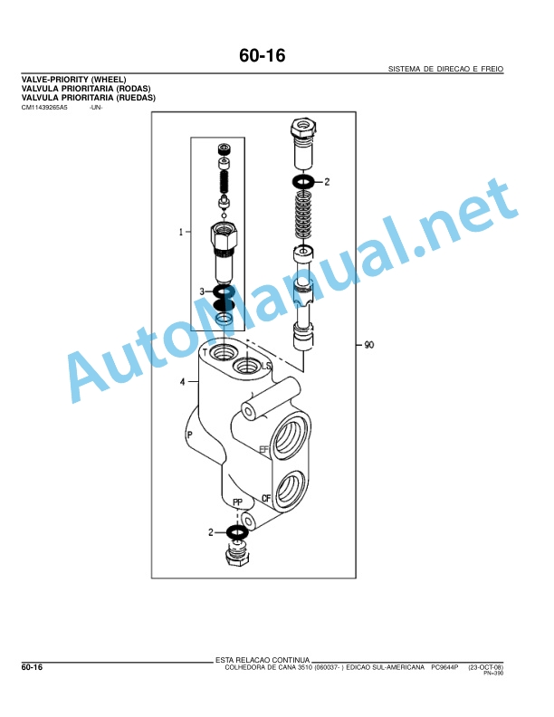 John Deere Sugarcane Harvester 3510 Parts Catalog PC9644P 23-AUG-08 Portuguese 3 John Deere Sugarcane Harvester 3510 Parts Catalog PC9644P 23-AUG-08 Portuguese - Image 3