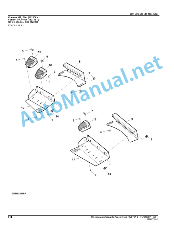John Deere Sugarcane Harvester 3520 Parts Catalog PC12250P February 2016 Portuguese 4 John Deere Sugarcane Harvester 3520 Parts Catalog PC12250P February 2016 Portuguese - Image 4
