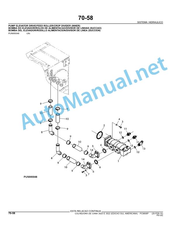 John Deere Sugarcane Harvester 3520,3522 Parts Catalog PC9808P 25-Feb-10 Portuguese 3 John Deere Sugarcane Harvester 3520,3522 Parts Catalog PC9808P 25-Feb-10 Portuguese - Image 3