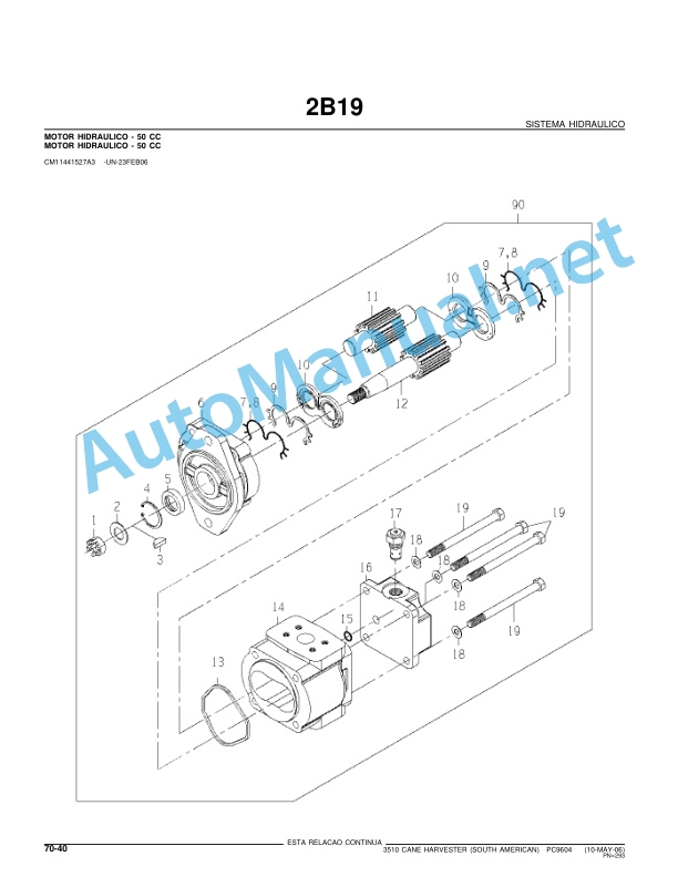 John Deere Sugarcane Harvester CH3510 Parts Catalog PC9604P 10MAI06 Portuguese 3 John Deere Sugarcane Harvester CH3510 Parts Catalog PC9604P 10MAI06 Portuguese - Image 3