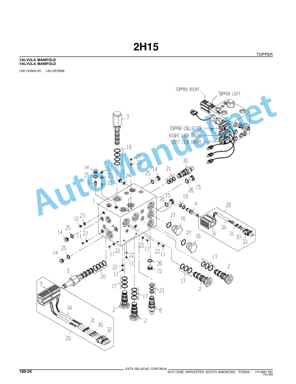 John Deere Sugarcane Harvester CH3510 Parts Catalog PC9604P 10MAI06 Portuguese 4 John Deere Sugarcane Harvester CH3510 Parts Catalog PC9604P 10MAI06 Portuguese - Image 4