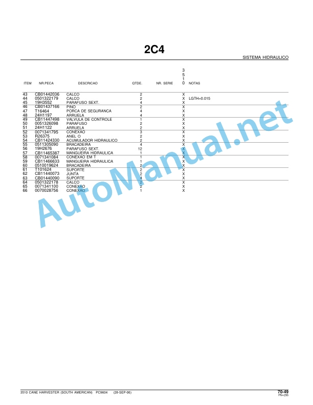 John Deere Sugarcane Harvester CH3510 Parts Catalog PC9604P 28-SET-06 3 John Deere Sugarcane Harvester CH3510 Parts Catalog PC9604P 28-SET-06 - Image 3