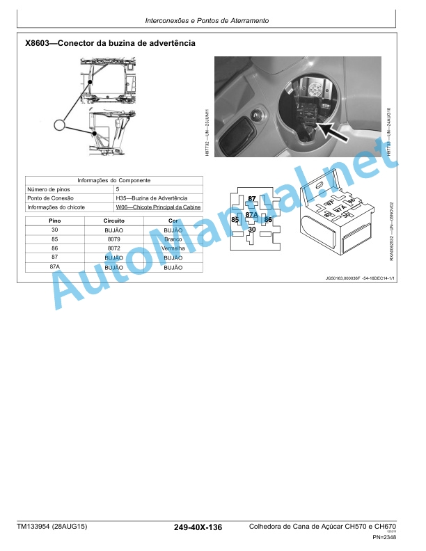 John Deere Sugarcane Harvester CH570 and CH670 Technical Manual TM133954 28AUG15 Portuguese 5 John Deere Sugarcane Harvester CH570 and CH670 Technical Manual TM133954 28AUG15 Portuguese - Image 5