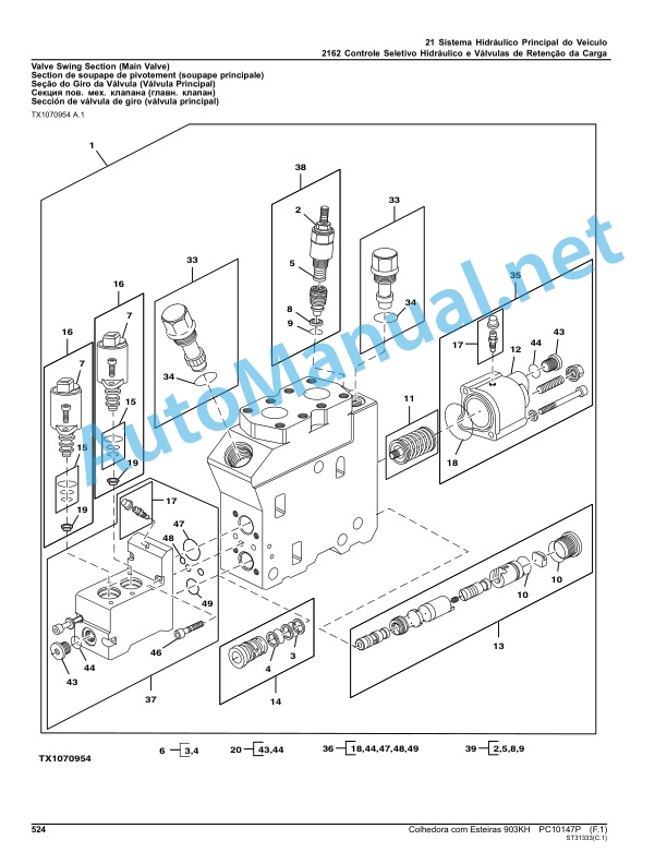 John Deere Tracked Harvester 903KH Parts Catalog PC10147P Sep-12 Portuguese 5 John Deere Tracked Harvester 903KH Parts Catalog PC10147P Sep-12 Portuguese - Image 5