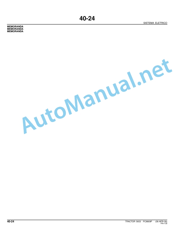 John Deere Tractor 5603 Parts Catalog PC9669P 06-APR-09 Portuguese 3 John Deere Tractor 5603 Parts Catalog PC9669P 06-APR-09 Portuguese - Image 3