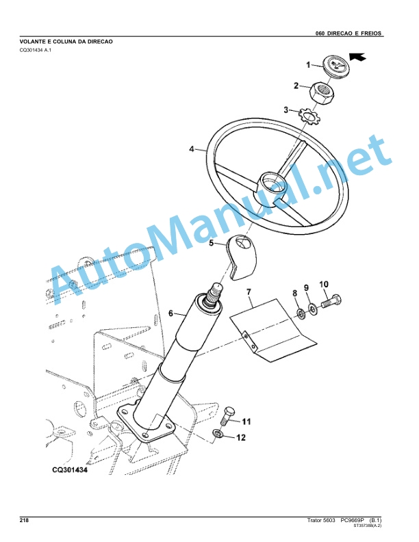 John Deere Tractor 5603 Parts Catalog PC9696P July 2012 Portuguese 4 John Deere Tractor 5603 Parts Catalog PC9696P July 2012 Portuguese - Image 4