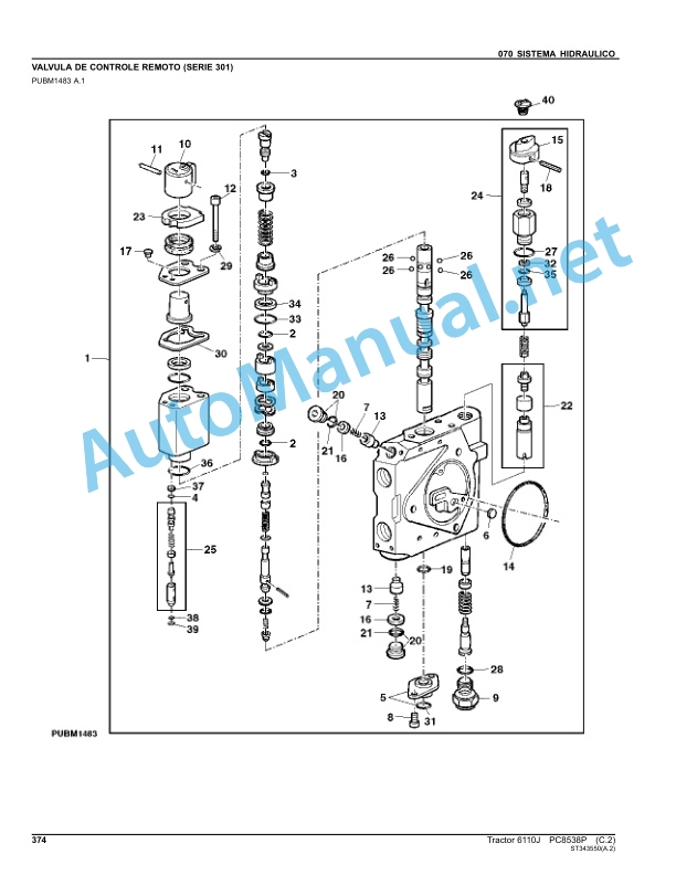 John Deere Tractor 6110J Parts Catalog PC8538P May 2012 Portuguese 4 John Deere Tractor 6110J Parts Catalog PC8538P May 2012 Portuguese - Image 4