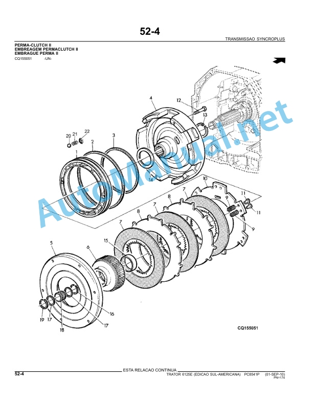 John Deere Tractor 6125E Parts Catalog PC8541P 01-SET-10 Portuguese 3 John Deere Tractor 6125E Parts Catalog PC8541P 01-SET-10 Portuguese - Image 3