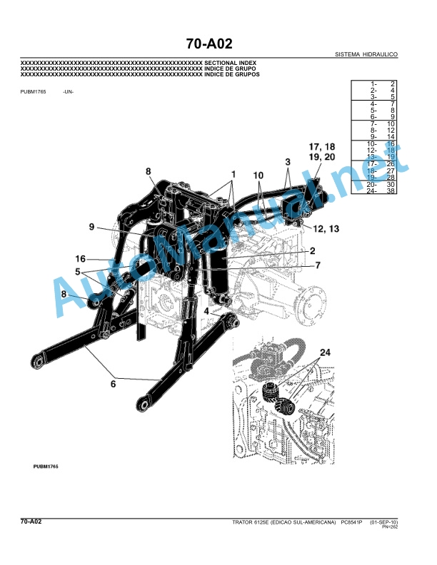John Deere Tractor 6125E Parts Catalog PC8541P 01-SET-10 Portuguese 4 John Deere Tractor 6125E Parts Catalog PC8541P 01-SET-10 Portuguese - Image 4