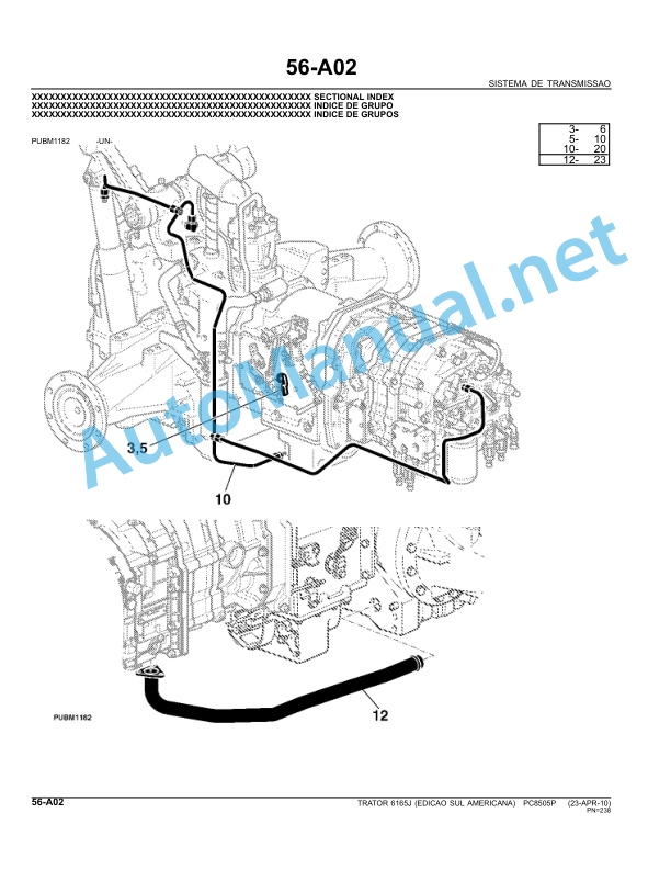 John Deere Tractor 6165J Parts Catalog PC8505P 23-APR-10 Portuguese 3 John Deere Tractor 6165J Parts Catalog PC8505P 23-APR-10 Portuguese - Image 3
