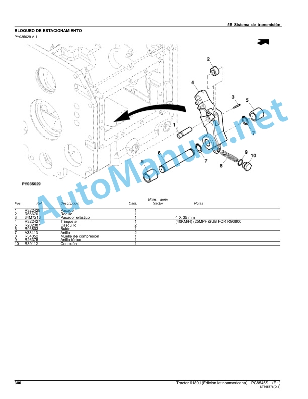 John Deere Tractor 6180J (Latin American Edition) Parts Catalog PC8545 September 2015 Spanish 3 John Deere Tractor 6180J (Latin American Edition) Parts Catalog PC8545 September 2015 Spanish - Image 3
