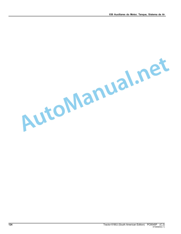 John Deere Tractor 6180J (South American Edition) Parts Catalog PC8545P FEB-12 Portuguese 2 John Deere Tractor 6180J (South American Edition) Parts Catalog PC8545P FEB-12 Portuguese - Image 2