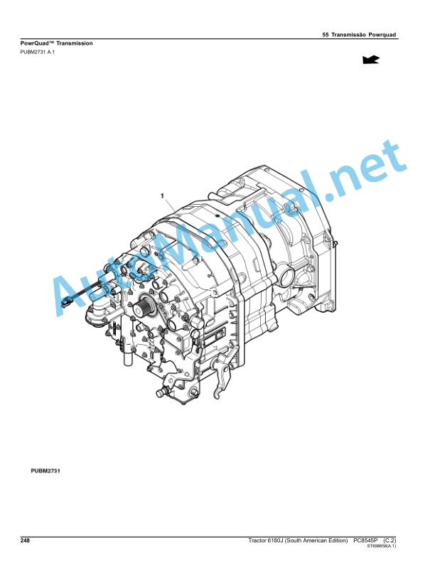 John Deere Tractor 6180J (South American Edition) Parts Catalog PC8545P FEB-12 Portuguese 3 John Deere Tractor 6180J (South American Edition) Parts Catalog PC8545P FEB-12 Portuguese - Image 3