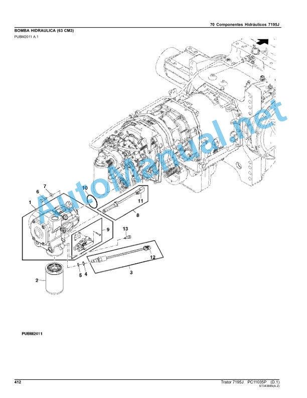 John Deere Tractor 7195J Parts Catalog PC11035P March 2014 Portuguese 4 John Deere Tractor 7195J Parts Catalog PC11035P March 2014 Portuguese - Image 4