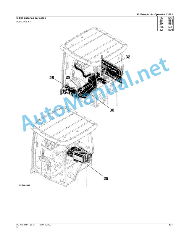 John Deere Tractor 7210J Parts Catalog PC11036P fev-12 Portuguese 5 John Deere Tractor 7210J Parts Catalog PC11036P fev-12 Portuguese - Image 5